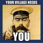 CONFIRMED Autumn programme of events (Amended 30 August) Kitchener image - Your-village-needs-you-400x385